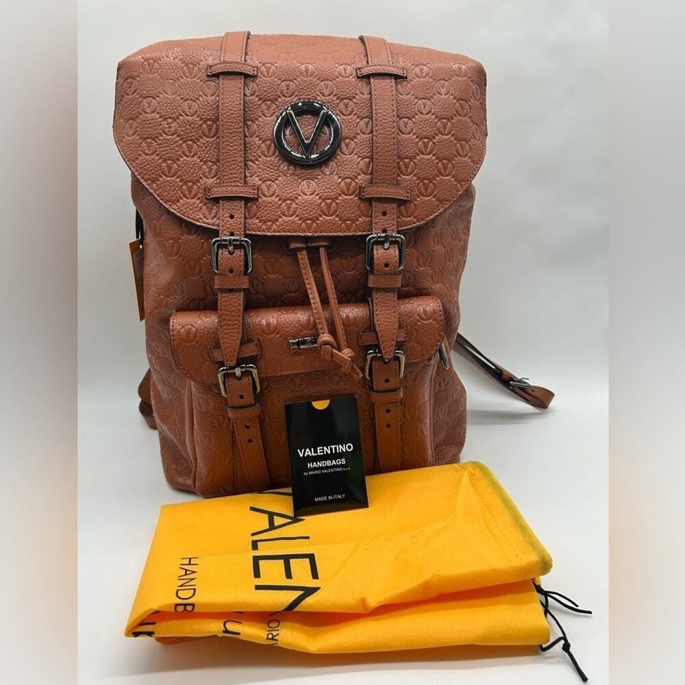 Valentino by Mario Valentino Made in Italy Leather Monogram Backpack NWT - Picture 14 of 14
